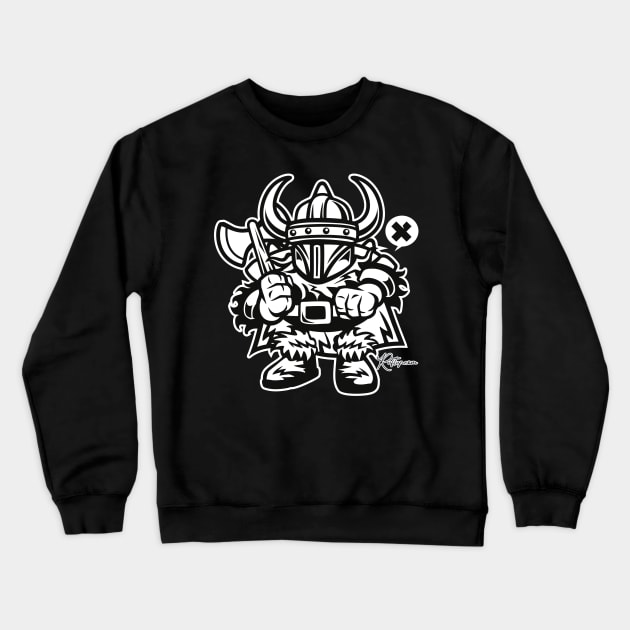 B&W Viking The Original Hacker Hackerman Crewneck Sweatshirt by RuftupDesigns